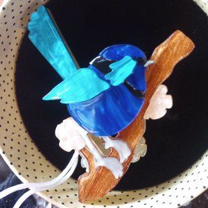 NIB Phoebe The Fairy Wren Erstwilder Brooch